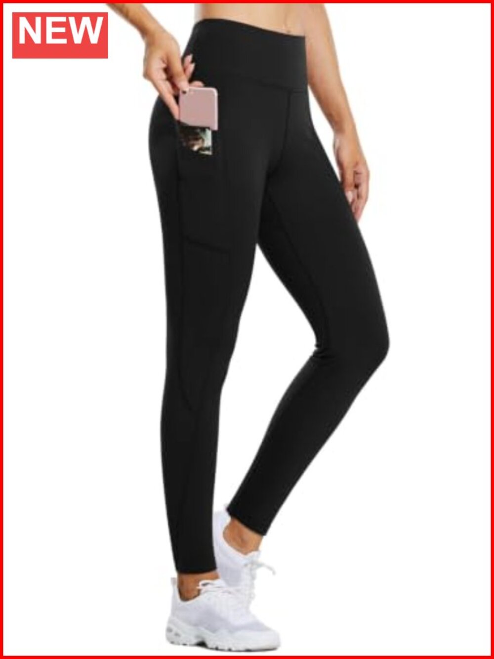 Fleece Lined Thermal Leggings High Waist Tummy Control 5 Pockets
